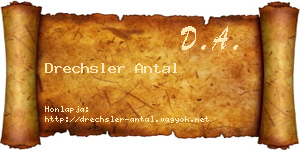 Drechsler Antal névjegykártya